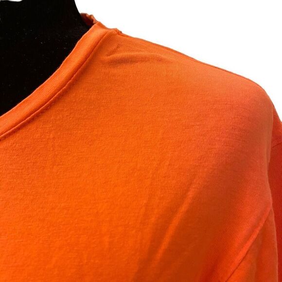 Kate Lord Long Sleeve Orange Tee with Rhinestone Golf Cart Sz Large - Picture 5 of 13